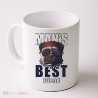 Mans Best Friend Bulldog Funny Dog Lover Coffee Mug thumb 0