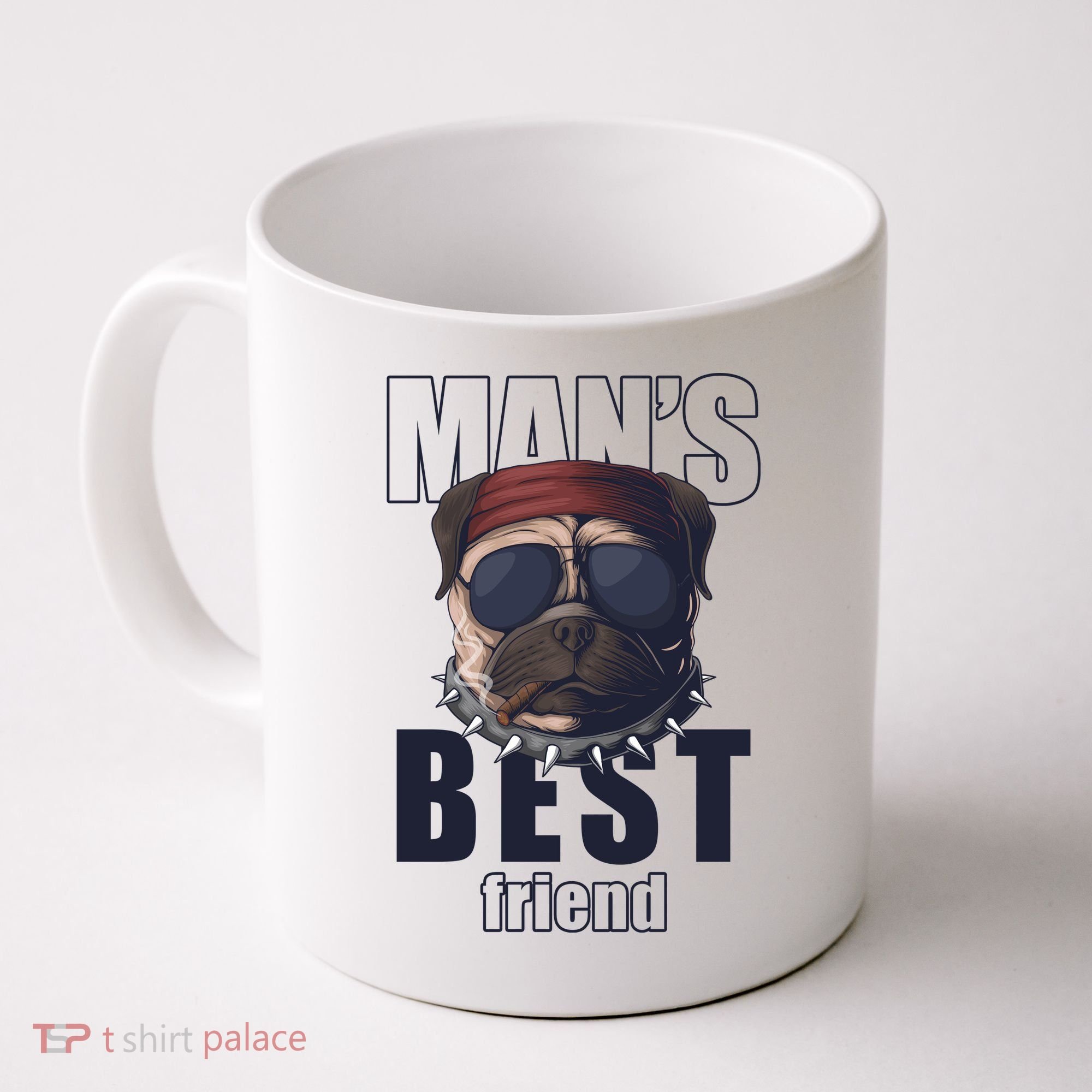 Mans Best Friend Bulldog Funny Dog Lover Coffee Mug