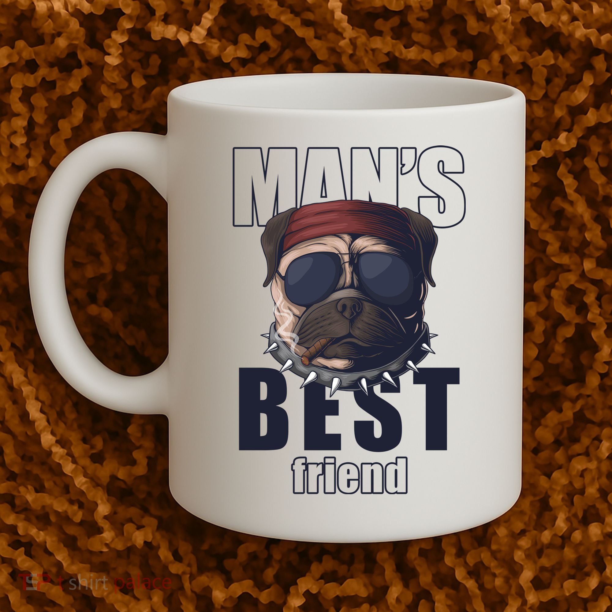 Mans Best Friend Bulldog Funny Dog Lover Coffee Mug