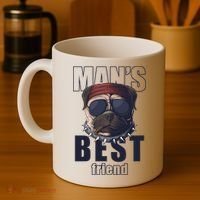 Mans Best Friend Bulldog Funny Dog Lover Coffee Mug thumb 4