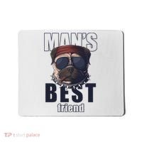 Mans Best Friend Bulldog Funny Dog Lover Mousepad thumb 0