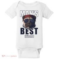 Mans Best Friend Bulldog Funny Dog Lover Baby Bodysuit thumb 0