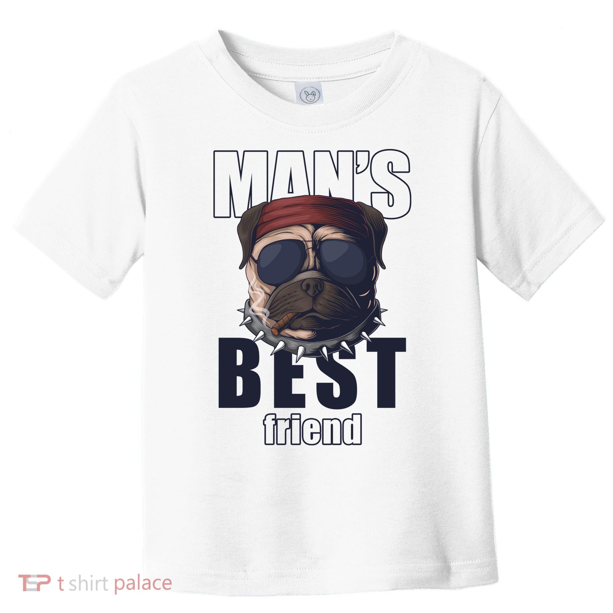 Mans Best Friend Bulldog Funny Dog Lover Toddler T-Shirt