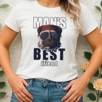 Mans Best Friend Bulldog Funny Dog Lover Women's T-Shirt thumb 2