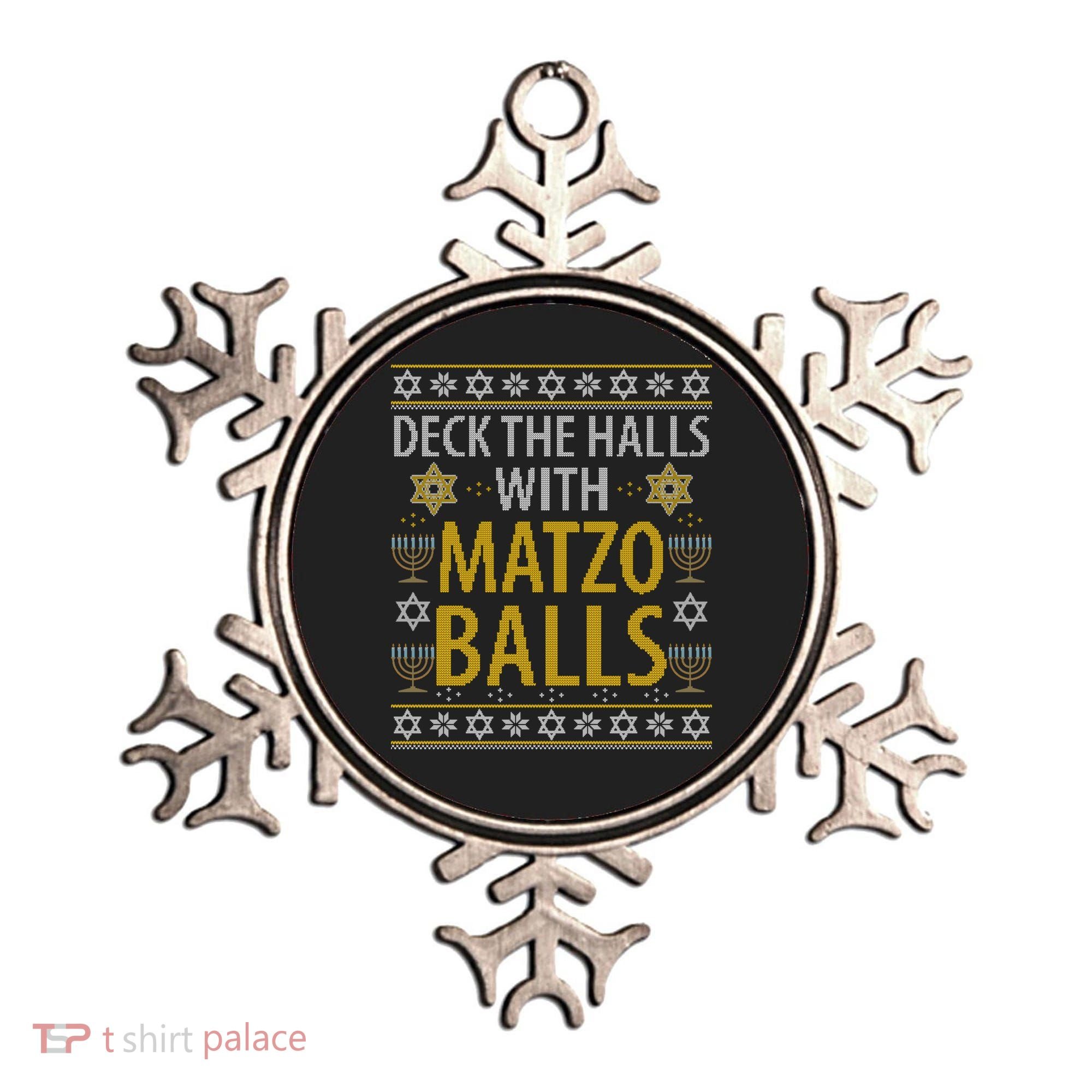 Matzo Balls Funny Hanukkah Theme Holiday Idea Quote Ornament