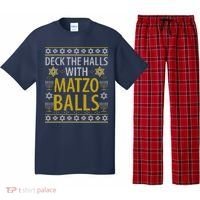 Matzo Balls Funny Hanukkah Theme Holiday Idea Quote Pajama Set thumb 0