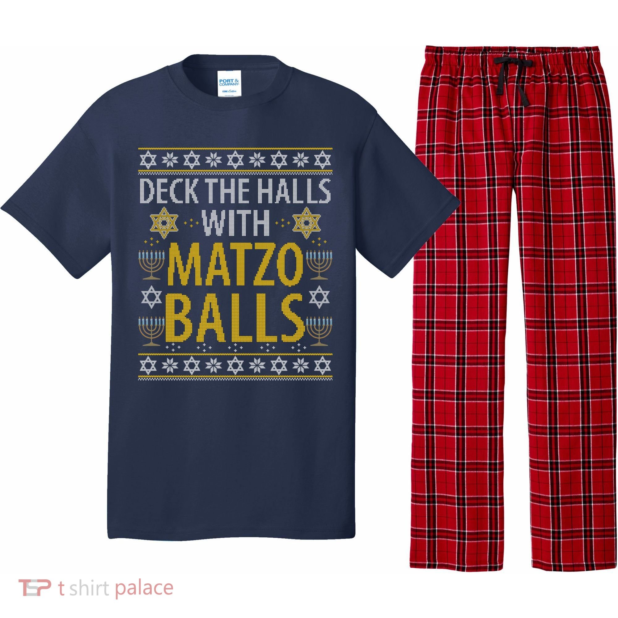 Matzo Balls Funny Hanukkah Theme Holiday Idea Quote Pajama Set