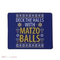 Matzo Balls Funny Hanukkah Theme Holiday Idea Quote Mousepad thumb 0