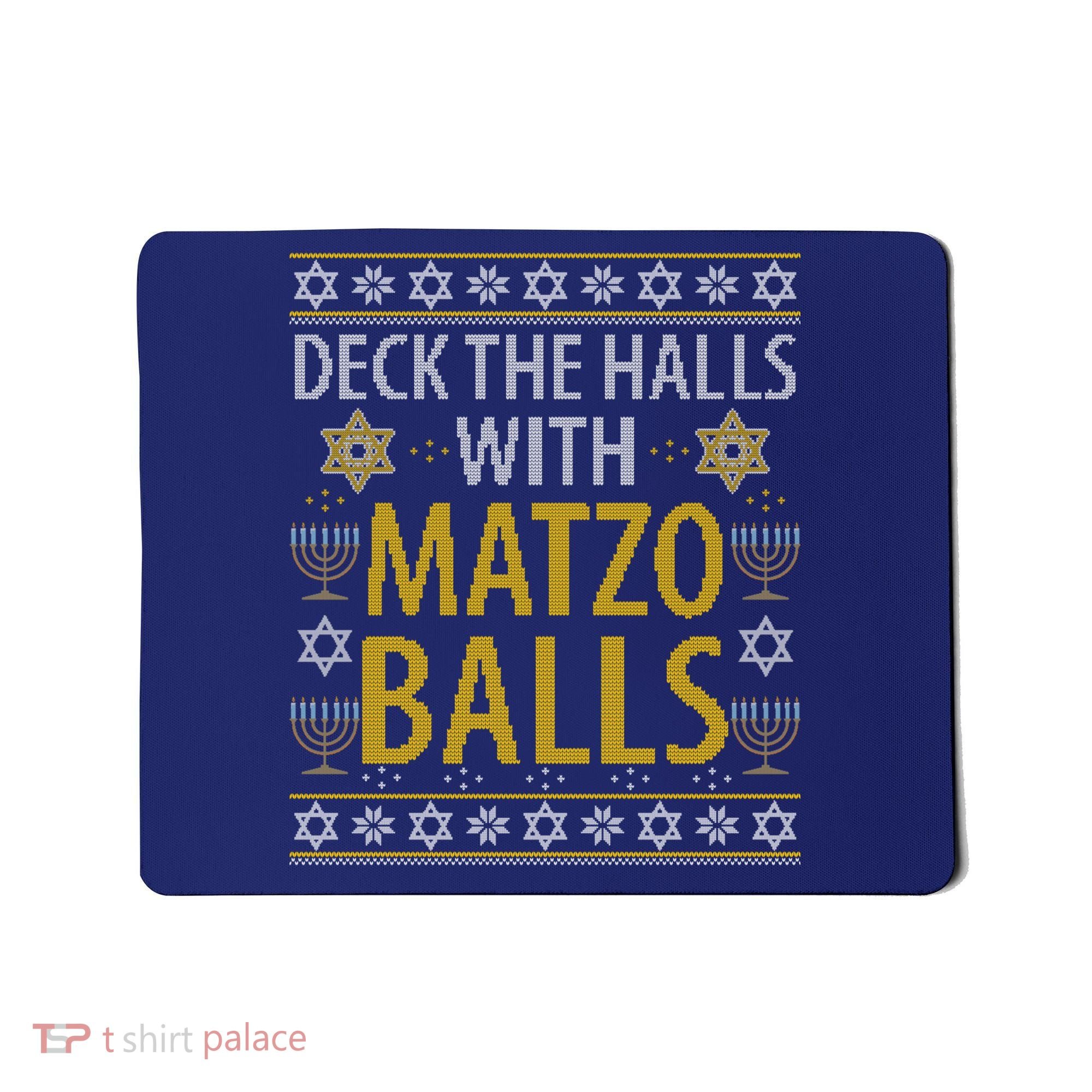 Matzo Balls Funny Hanukkah Theme Holiday Idea Quote Mousepad