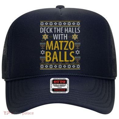 Matzo Balls Funny Hanukkah Theme Holiday Idea Quote Hat