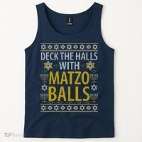 Matzo Balls Funny Hanukkah Theme Holiday Idea Quote Tank Top thumb 2