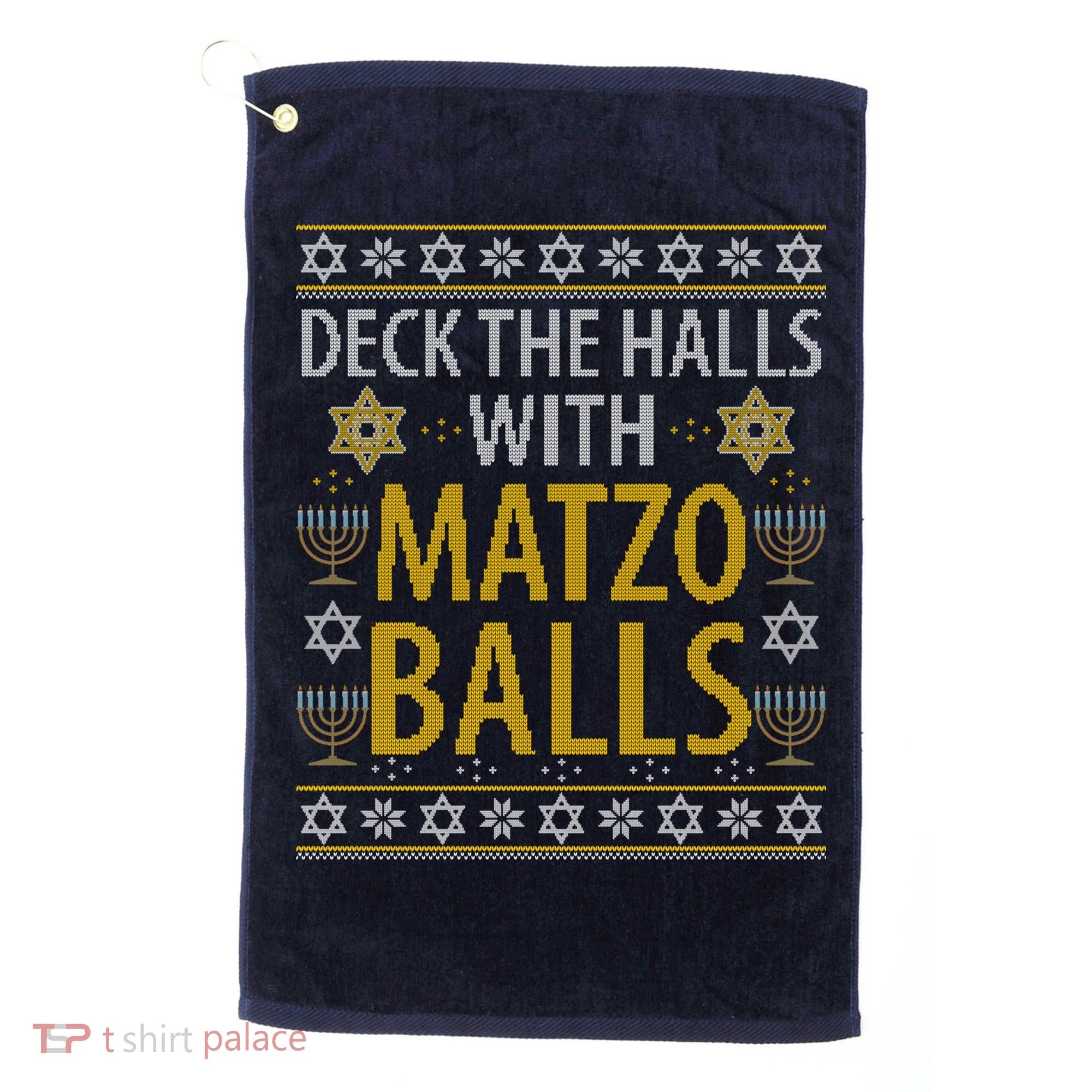 Matzo Balls Funny Hanukkah Theme Holiday Idea Quote Golf Towel