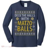 Matzo Balls Funny Hanukkah Theme Holiday Idea Quote Kids Long Sleeve Shirt thumb 0