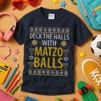 Matzo Balls Funny Hanukkah Theme Holiday Idea Quote Kids T-Shirt thumb 3