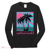 Miami Beach Florida Miami Palm Trees Long Sleeve Shirt thumb 0