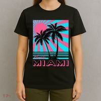 Miami Beach Florida Miami Palm Trees T-Shirt thumb 4