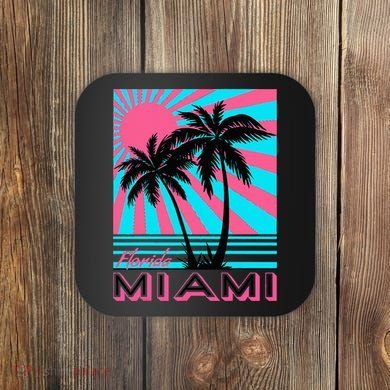 Miami Beach Florida Miami Palm Trees Coaster
