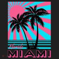Miami Beach Florida Miami Palm Trees Tumbler thumb 3