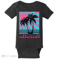 Miami Beach Florida Miami Palm Trees Baby Bodysuit thumb 0