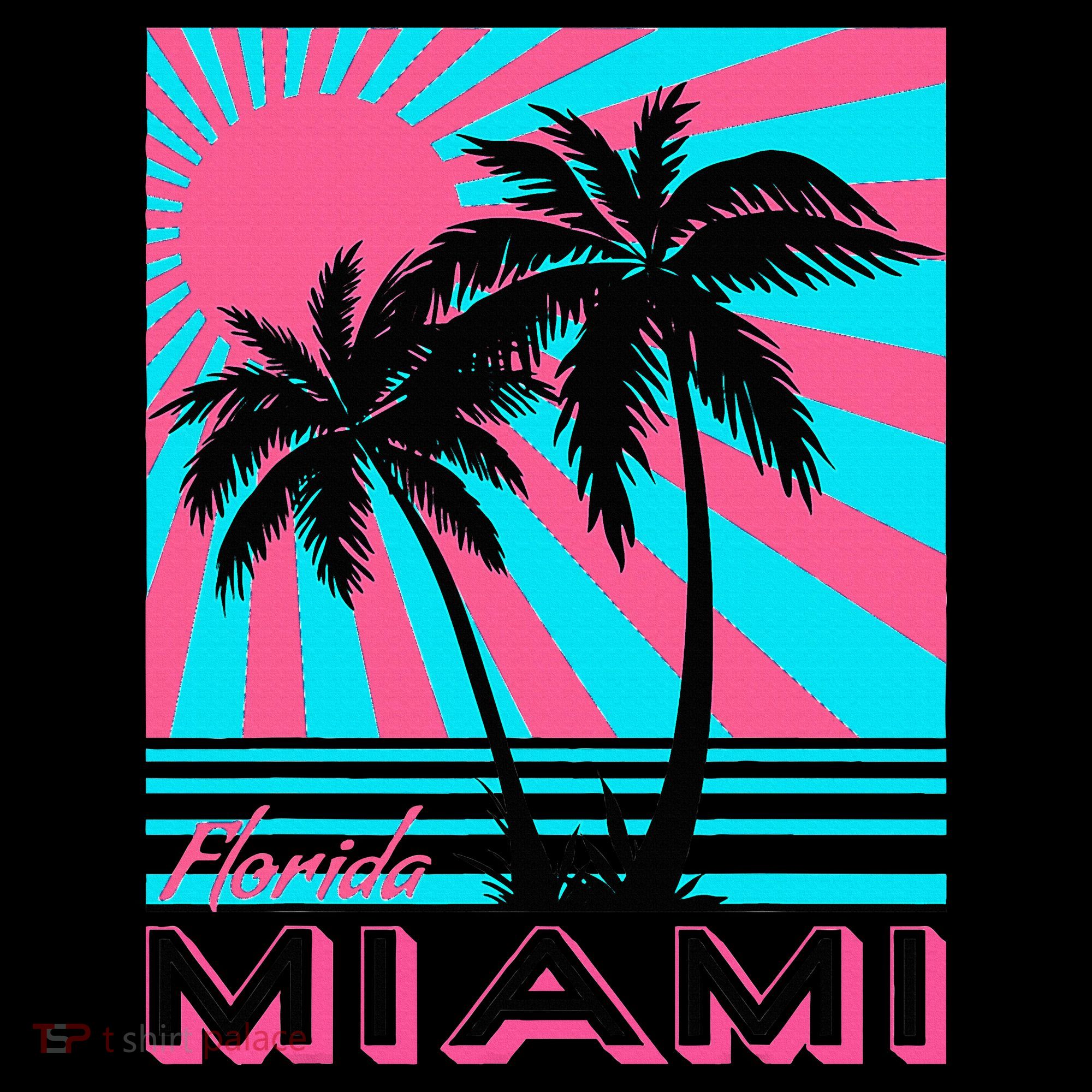 Miami Beach Florida Miami Palm Trees Baby Bodysuit