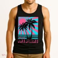 Miami Beach Florida Miami Palm Trees Tank Top thumb 3