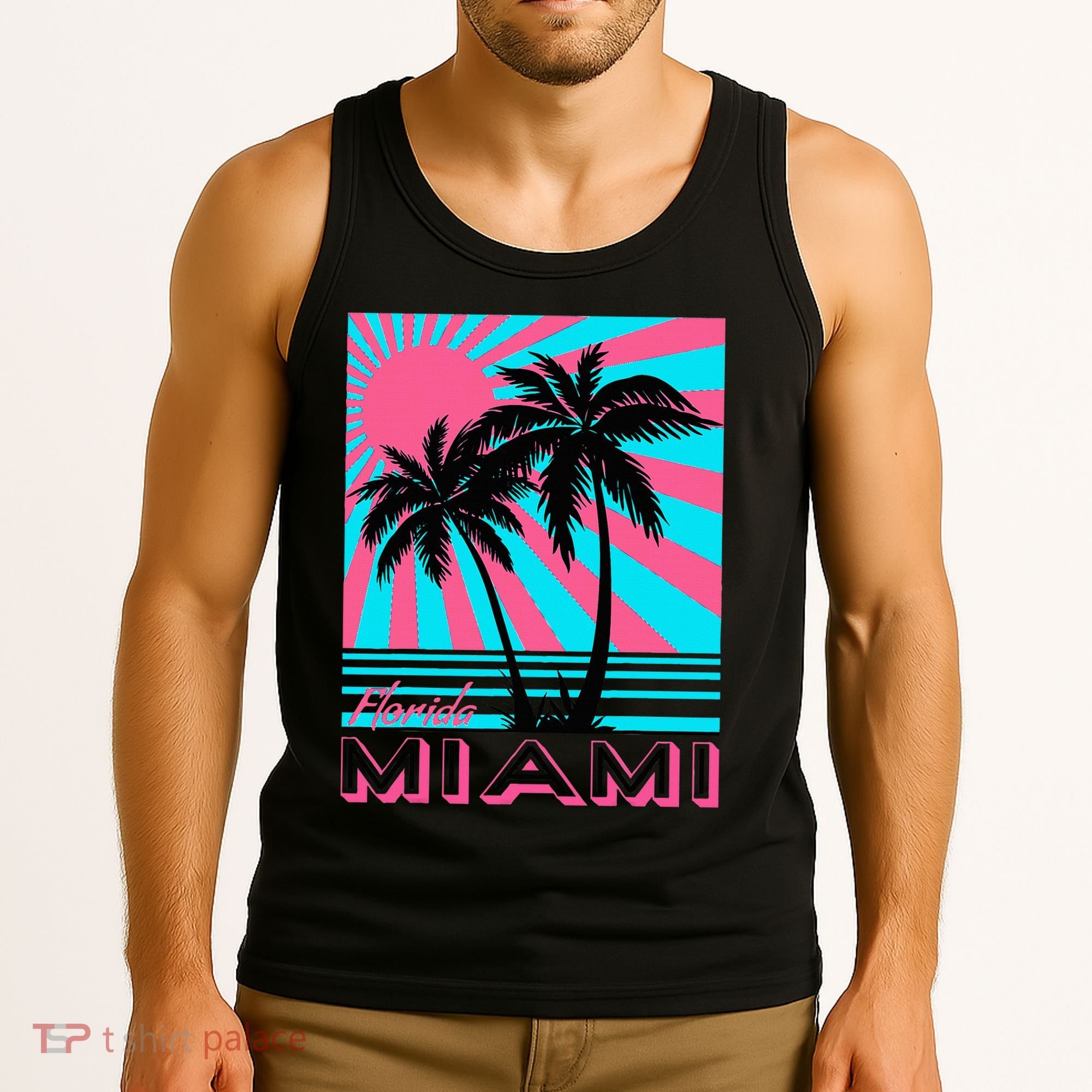 Miami Beach Florida Miami Palm Trees Tank Top