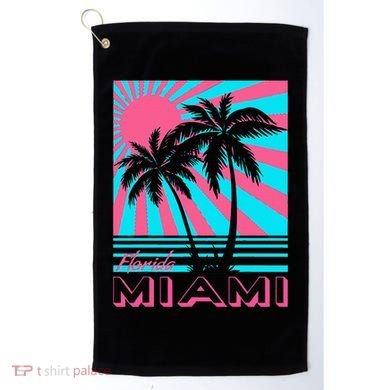 Miami Beach Florida Miami Palm Trees Golf Towel