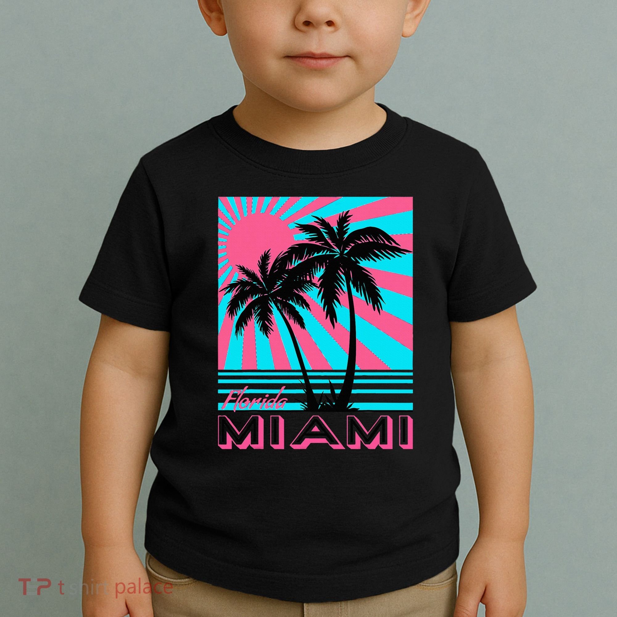 Miami Beach Florida Miami Palm Trees Toddler T-Shirt