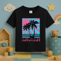 Miami Beach Florida Miami Palm Trees Toddler T-Shirt thumb 3