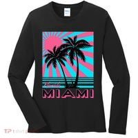 Miami Beach Florida Miami Palm Trees Women's Long Sleeve Shirt thumb 0