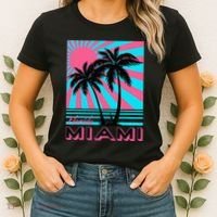 Miami Beach Florida Miami Palm Trees Women's T-Shirt thumb 2