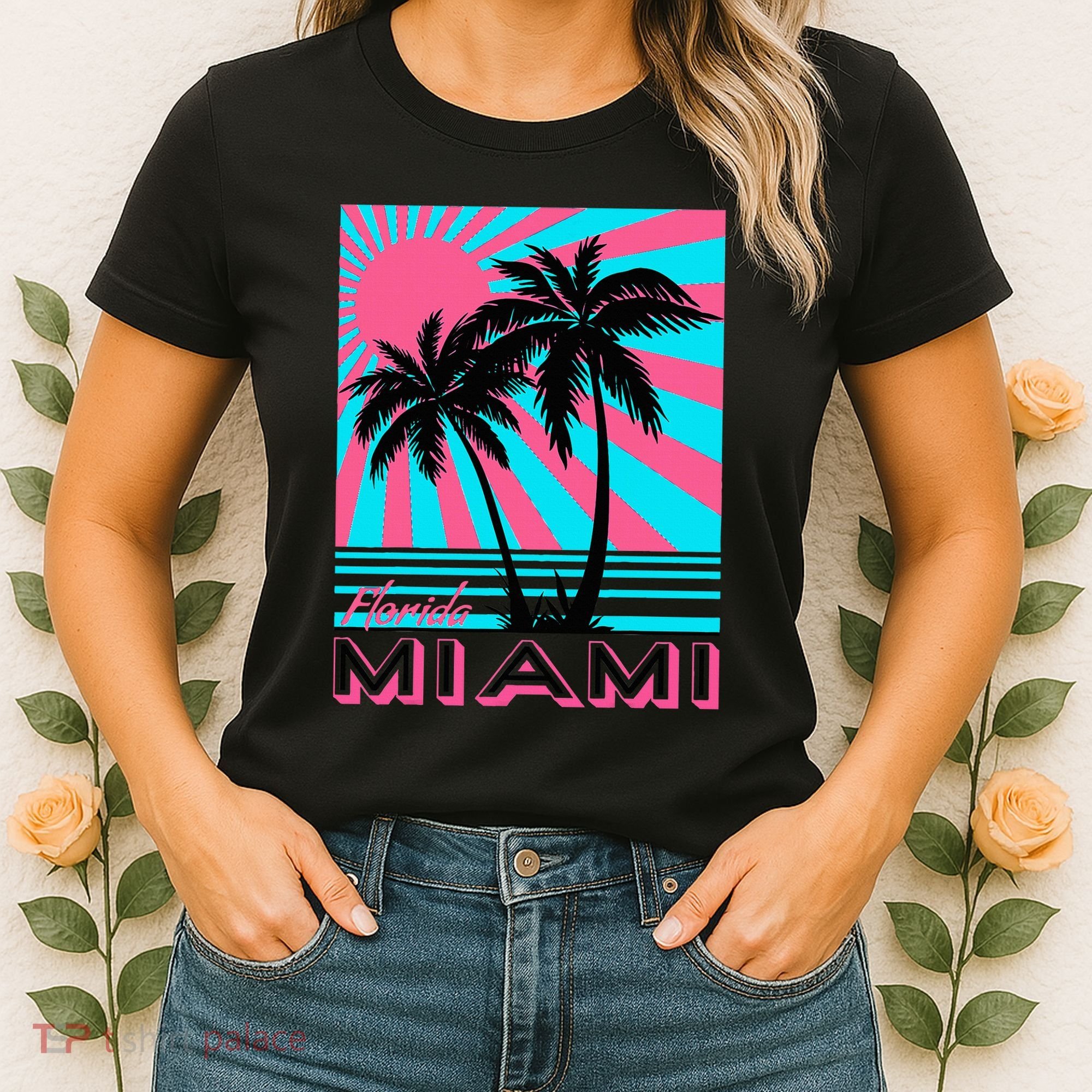 Miami Beach Florida Miami Palm Trees Women's T-Shirt