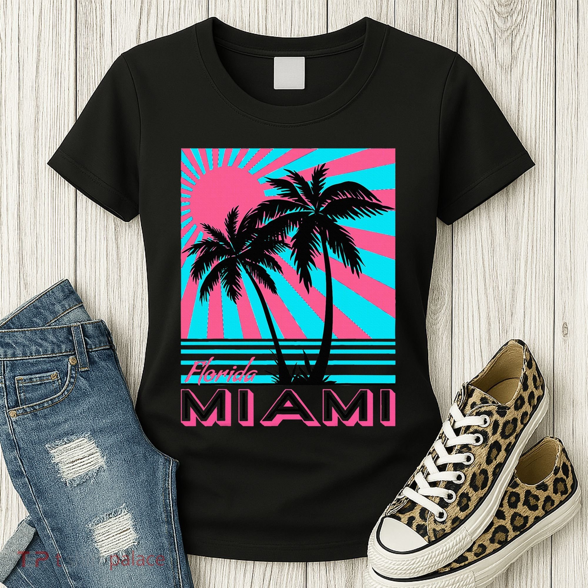 Miami Beach Florida Miami Palm Trees Women's T-Shirt