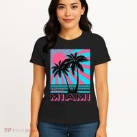 Miami Beach Florida Miami Palm Trees Women's T-Shirt thumb 4