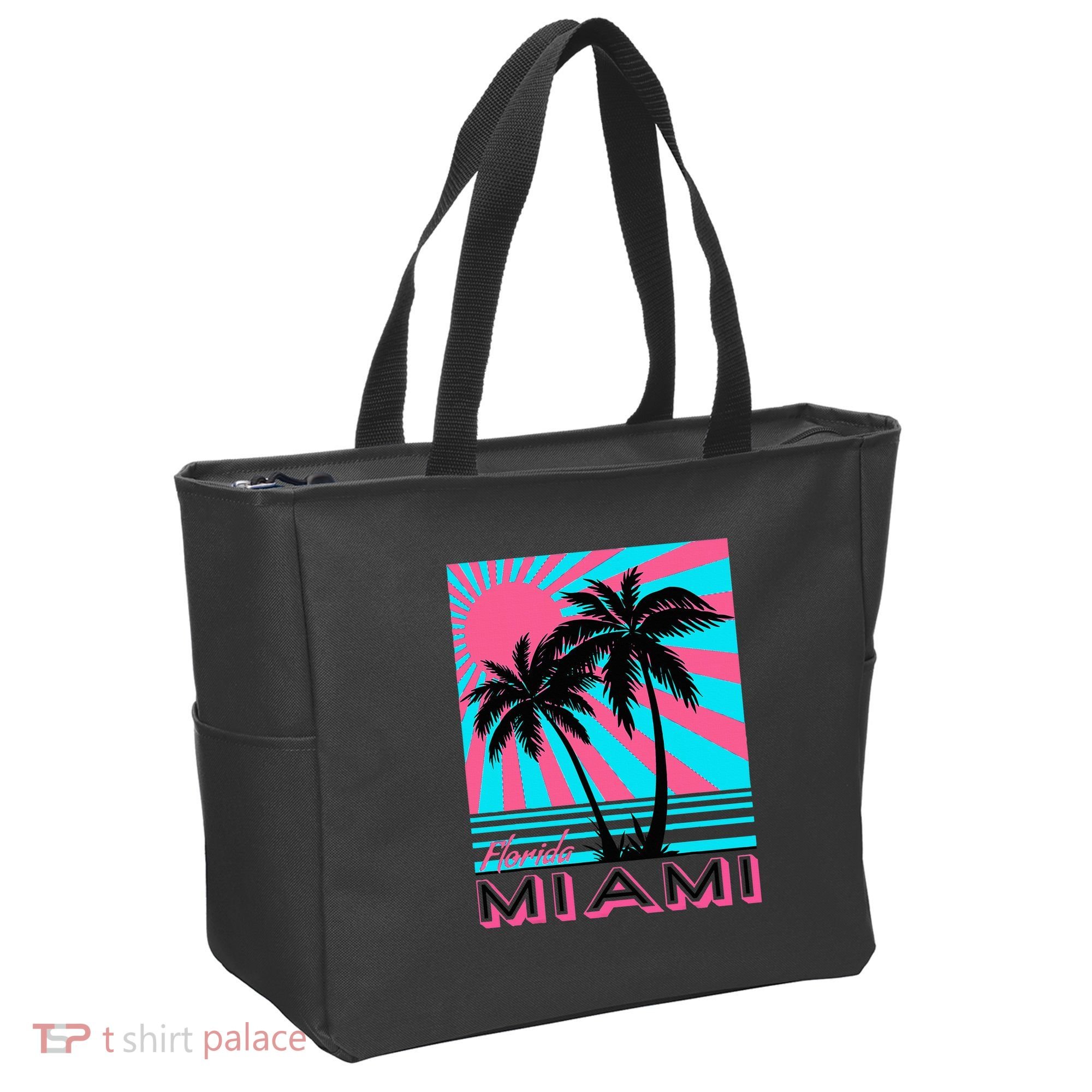 Miami Beach Florida Miami Palm Trees Tote Bag