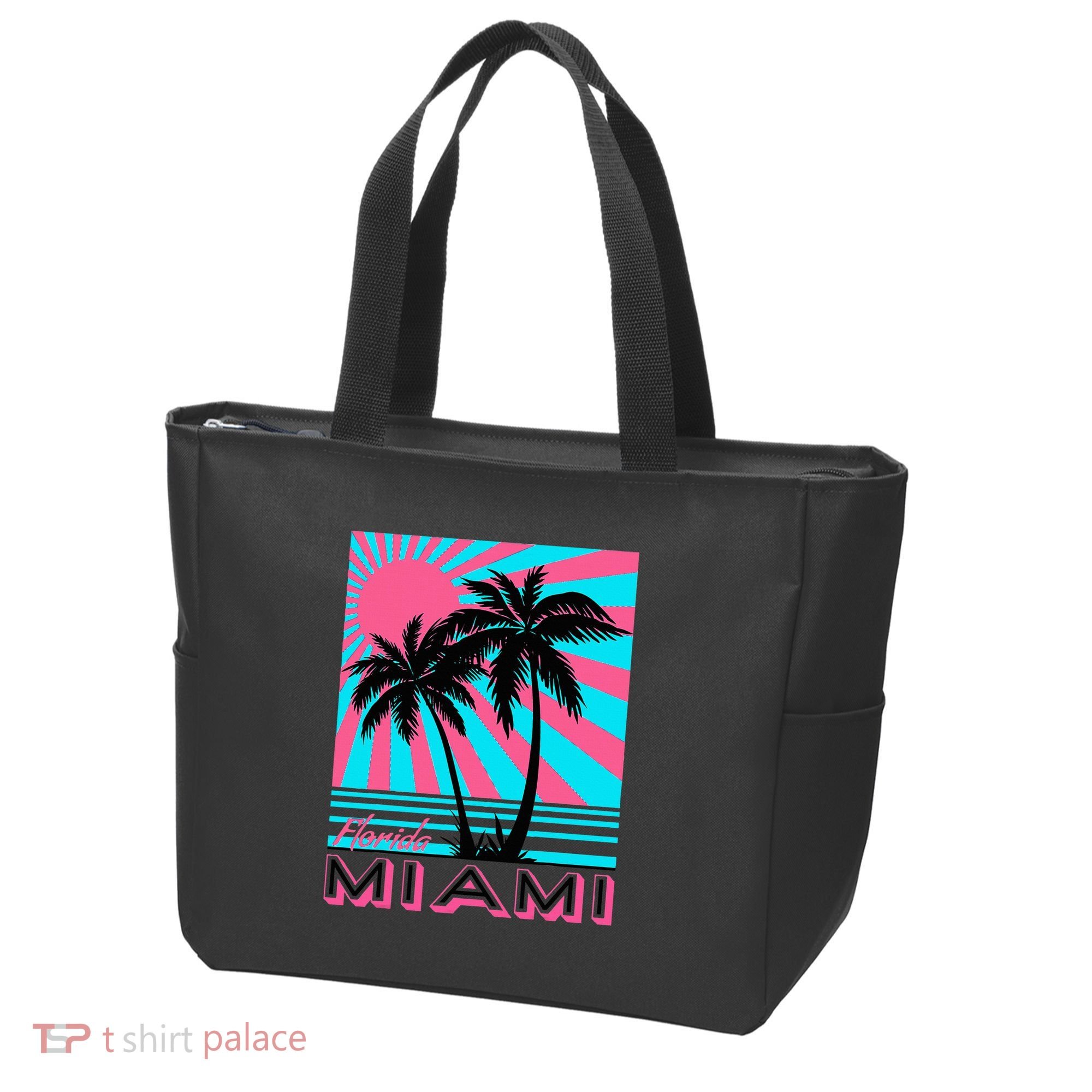 Miami Beach Florida Miami Palm Trees Tote Bag