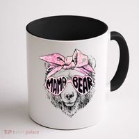 Mama Bear Face Sunglasses Grandma Mom Mommy Mother's Day Coffee Mug thumb 1