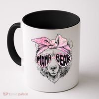 Mama Bear Face Sunglasses Grandma Mom Mommy Mother's Day Coffee Mug thumb 0