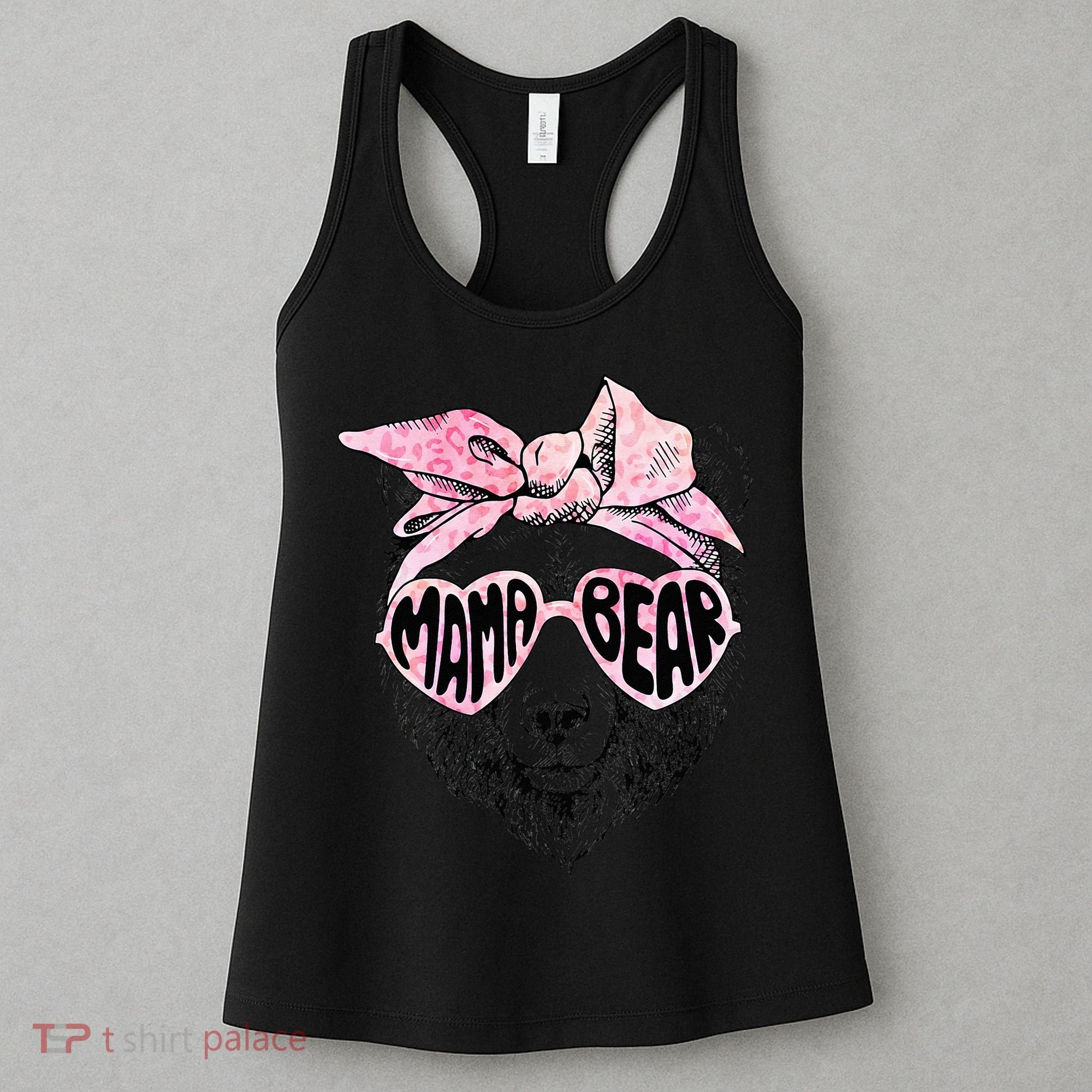 Mama Bear Face Sunglasses Grandma Mom Mommy Mother's Day Women's Tank Top