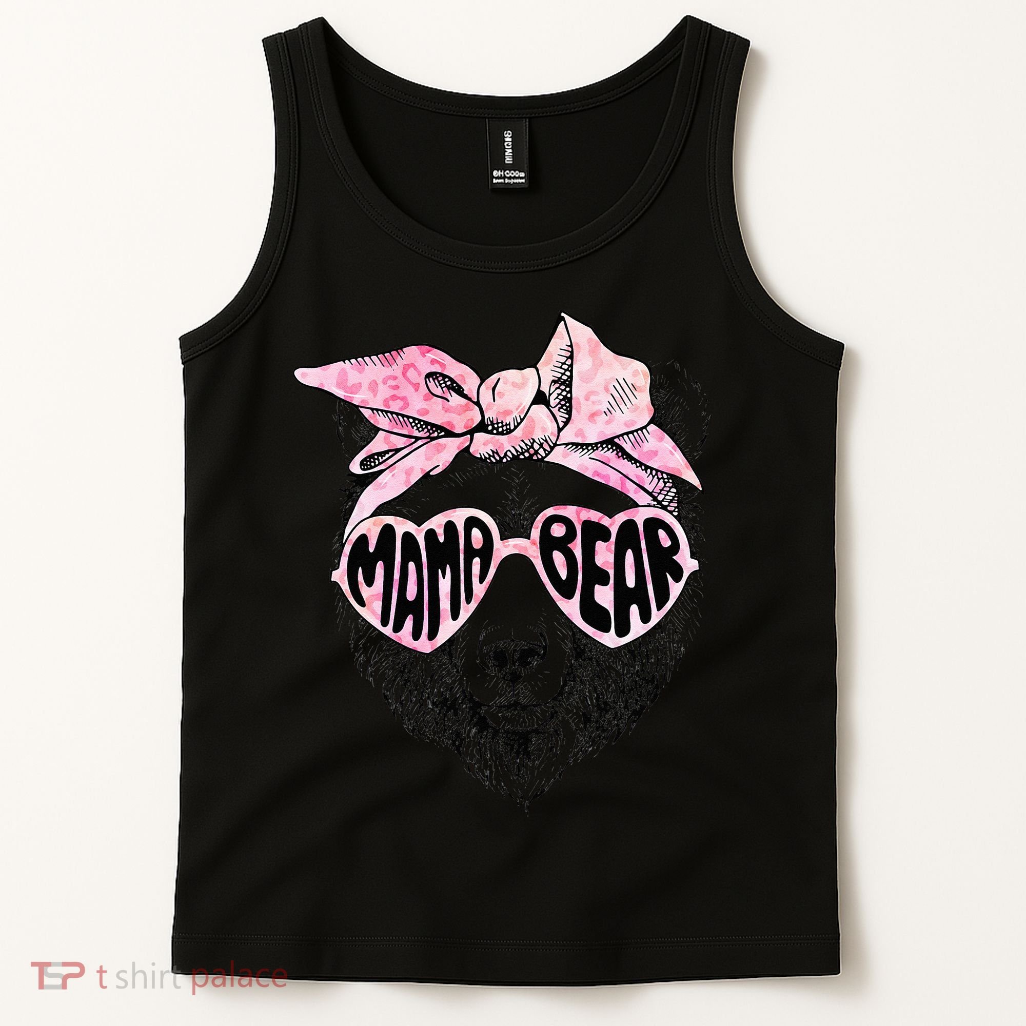Mama Bear Face Sunglasses Grandma Mom Mommy Mother's Day Tank Top