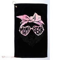 Mama Bear Face Sunglasses Grandma Mom Mommy Mother's Day Golf Towel thumb 0