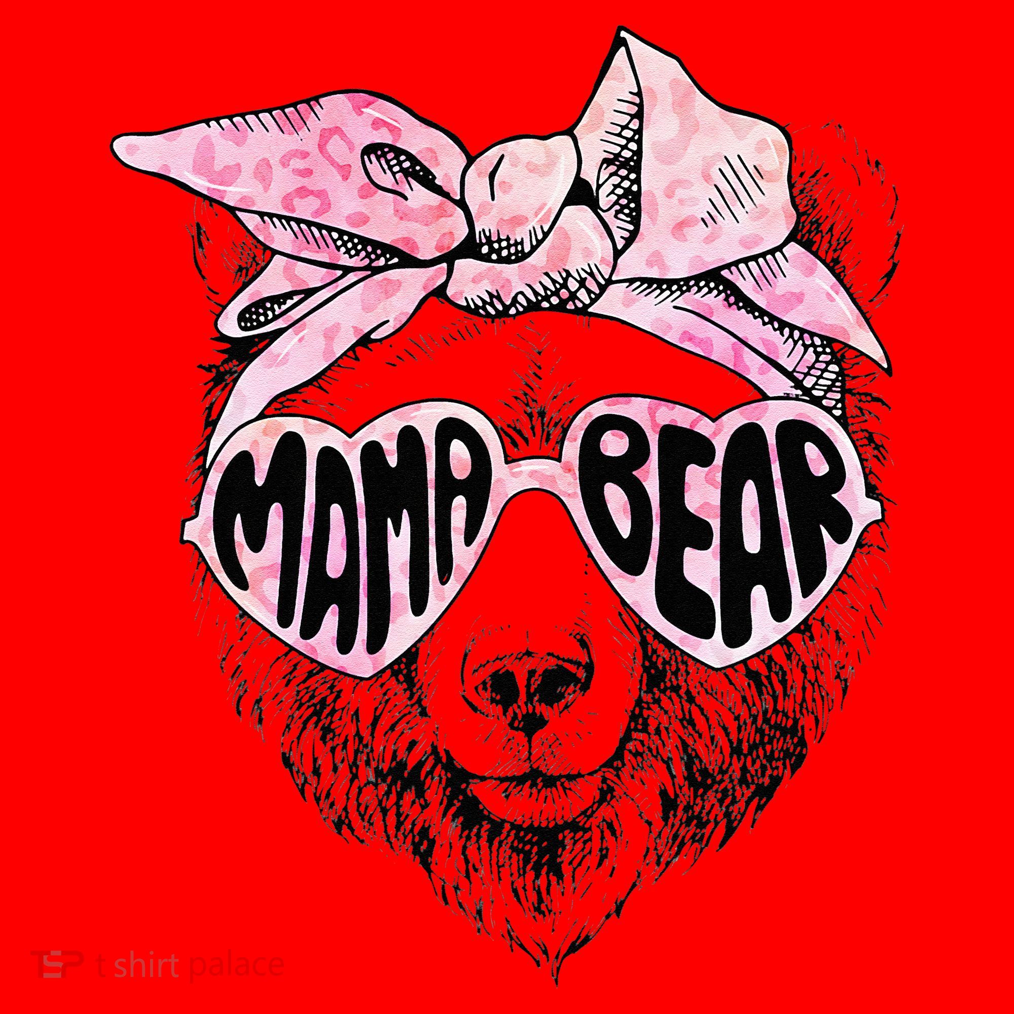 Mama Bear Face Sunglasses Grandma Mom Mommy Mother's Day Santa Hat
