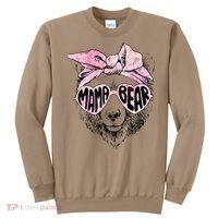 Mama Bear Face Sunglasses Grandma Mom Mommy Mother's Day Sweatshirt thumb 0