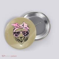 Mama Bear Face Sunglasses Grandma Mom Mommy Mother's Day Button thumb 0