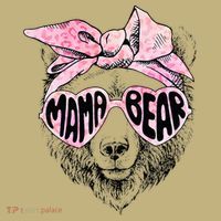 Mama Bear Face Sunglasses Grandma Mom Mommy Mother's Day Polo thumb 2