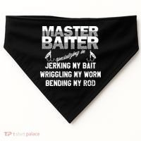 Master Baiter Funny Fishermans Skills List Gift USA-Made Doggie Bandana thumb 0