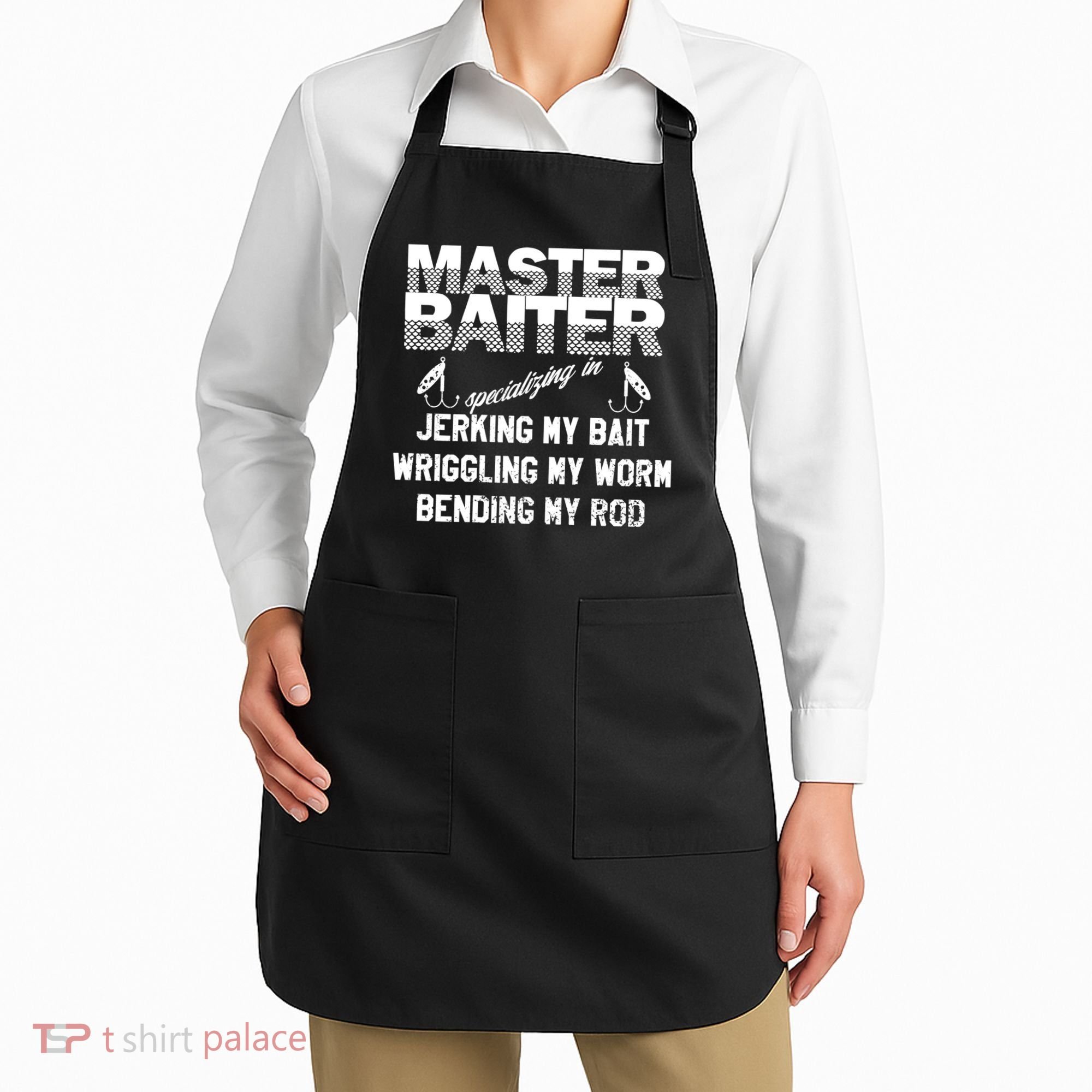 Master Baiter Funny Fishermans Skills List Gift Apron