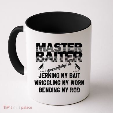 Master Baiter Funny Fishermans Skills List Gift Coffee Mug