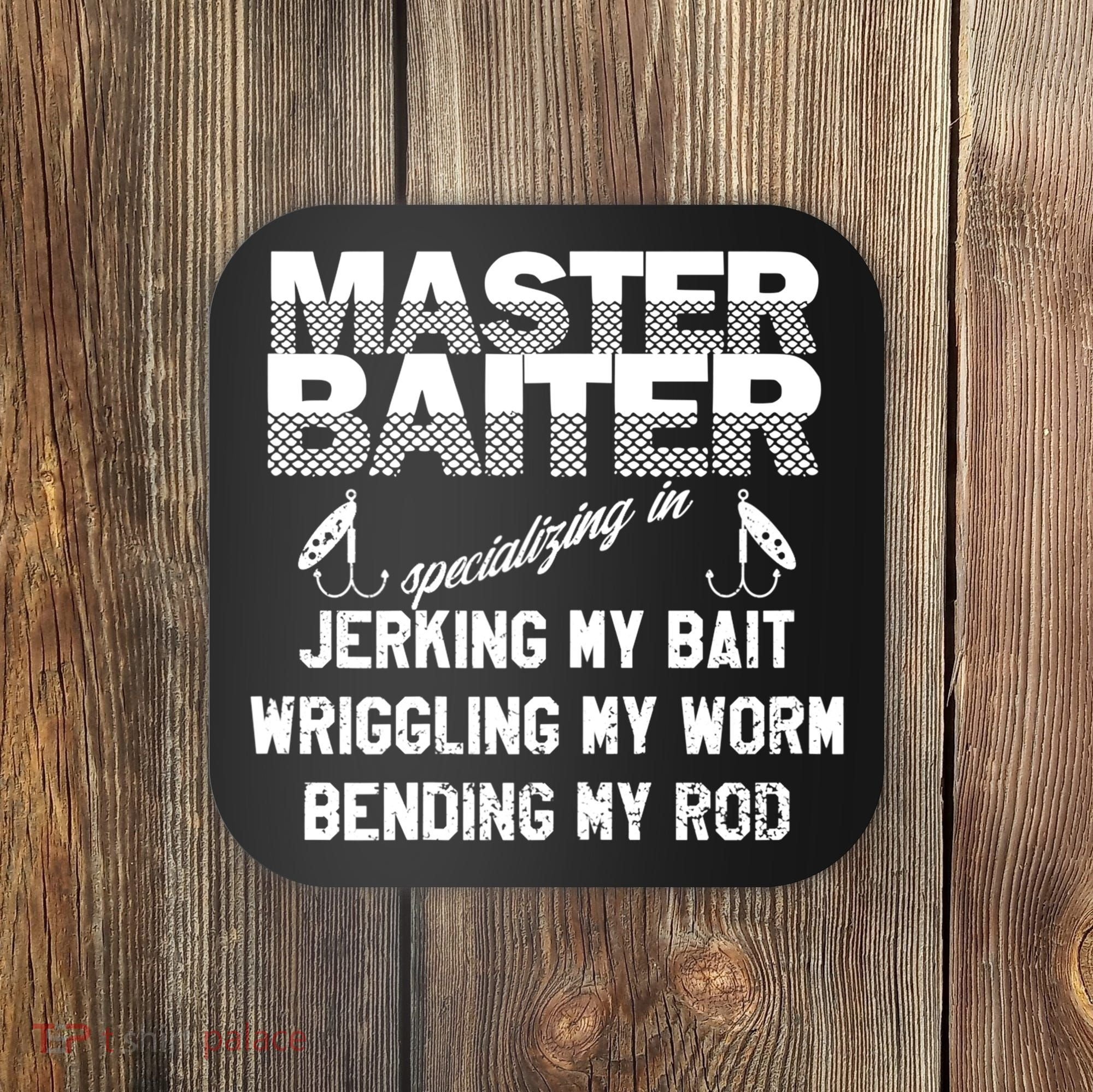 Master Baiter Funny Fishermans Skills List Gift Coaster