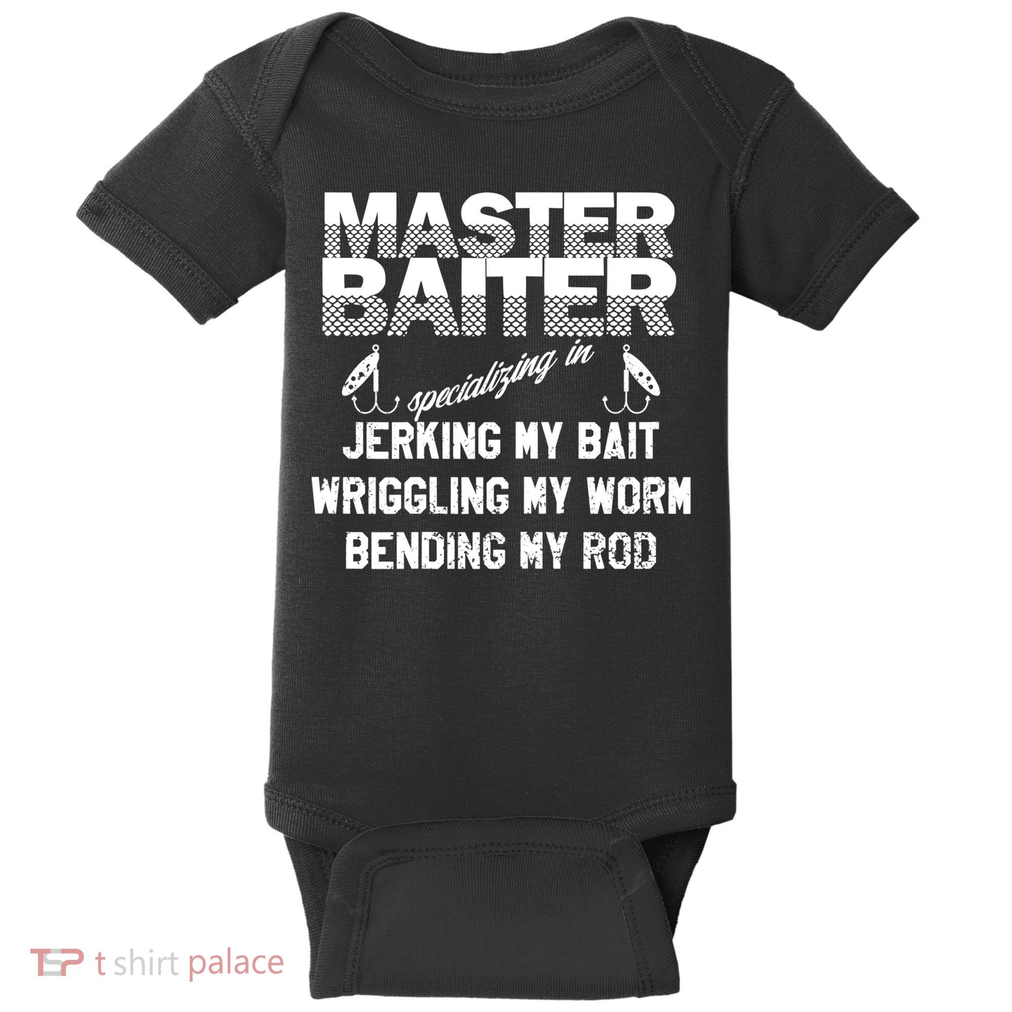 Master Baiter Funny Fishermans Skills List Gift Baby Bodysuit